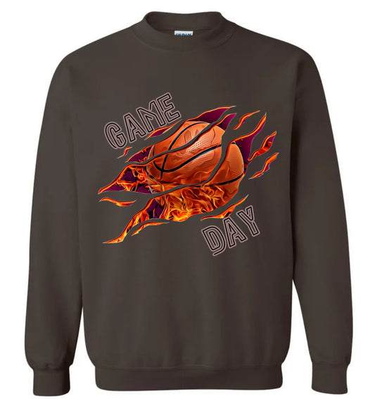 Basketball Game Day crewneck and hoodie