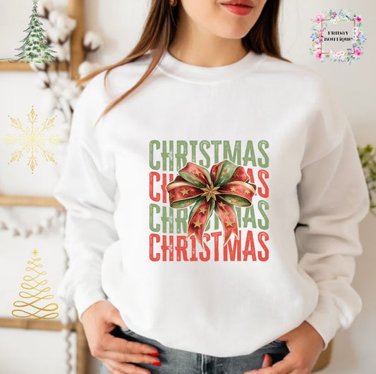 Christmas white crewneck