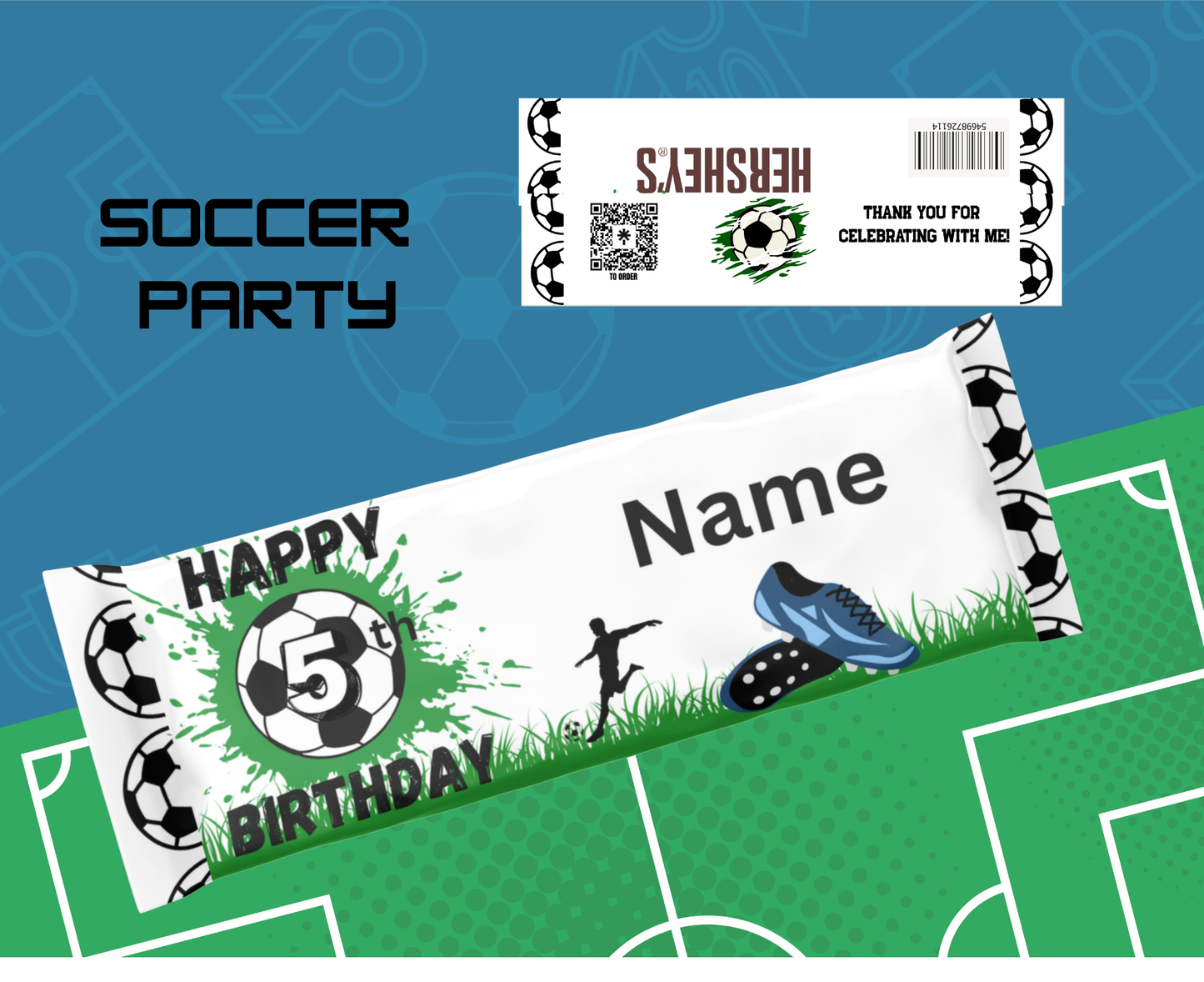 Sports Birthday Party Favors Chips Bags and Chocolate labels