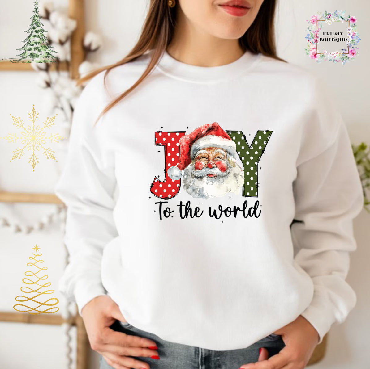 Joy to the world Christmas crewneck