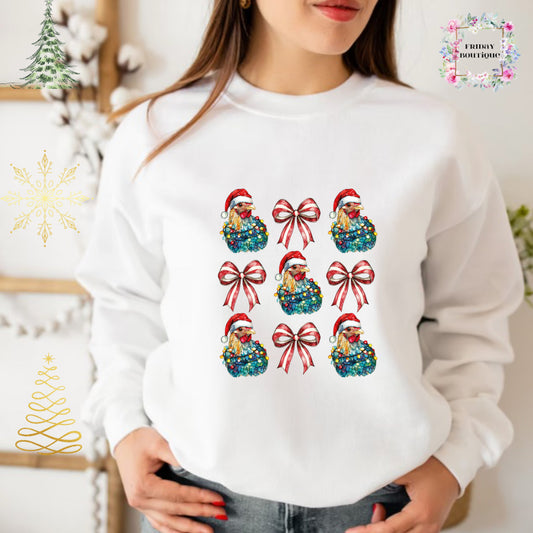 Tis the Season Chicken Christmas Crewneck