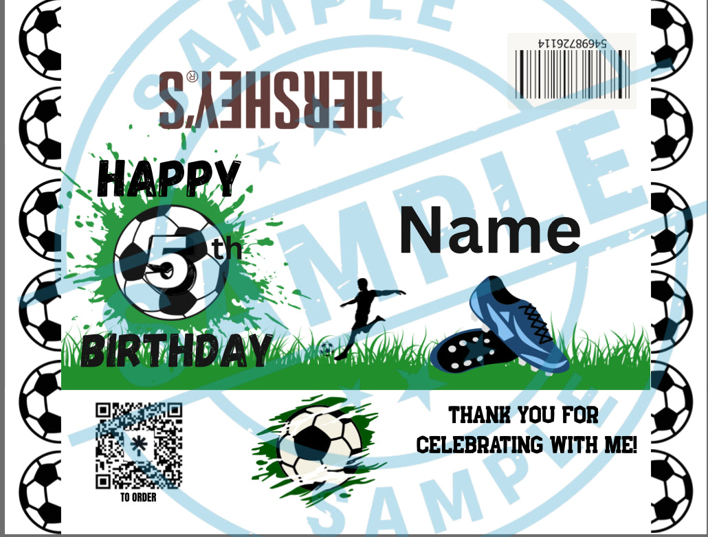 Sports Birthday Party Favors Chips Bags and Chocolate labels