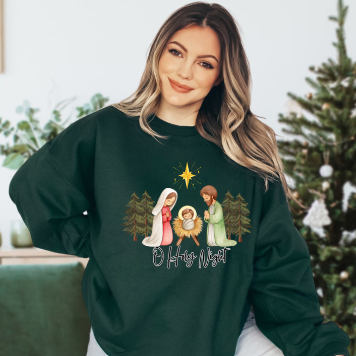 NATIVITY O HOLY NIGHT SWEATSHIRT