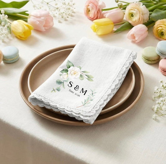Wedding Custom Napkins, and favor bags