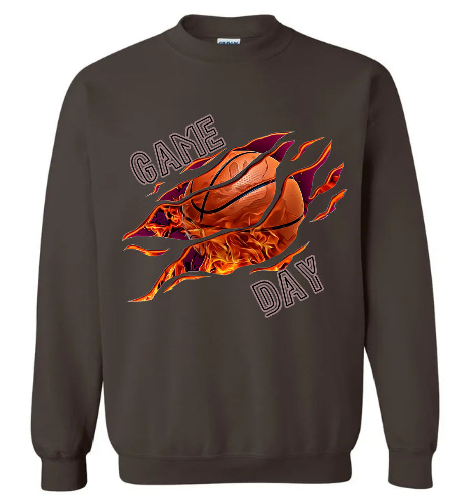 Basketball Game Day crewneck and hoodie