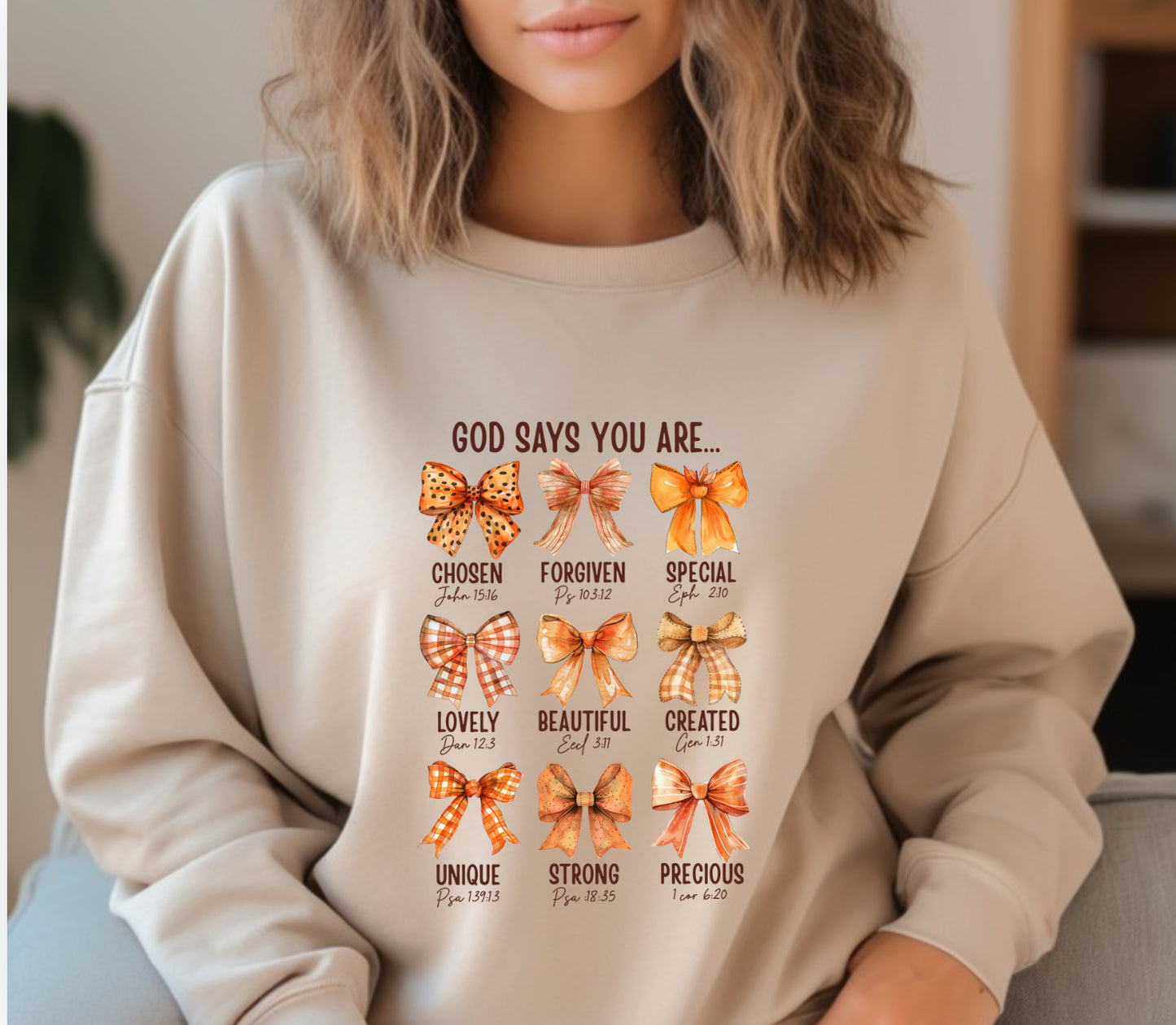 God says you are beautiful.. fall sweatshirt