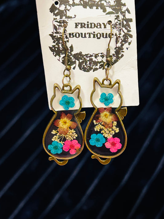 Colorful Cat Earrings