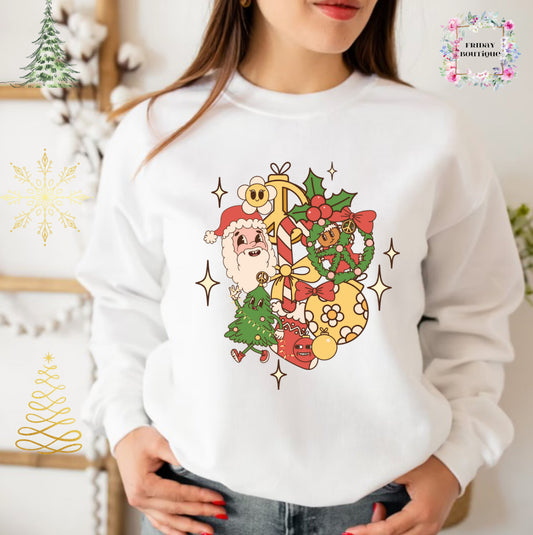 Peace Christmas white crewneck