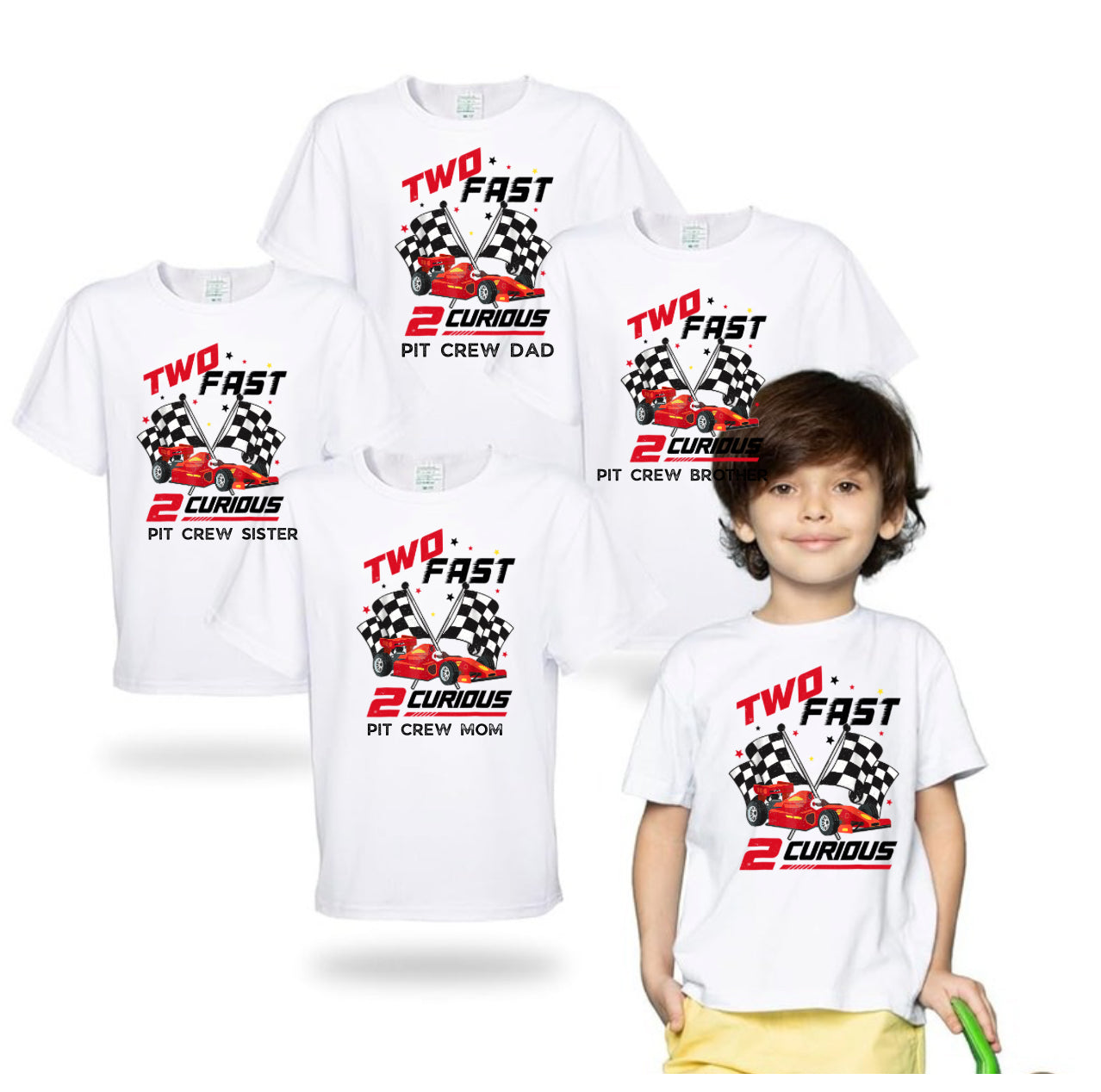 Two Fast 2 curious Cars Birthday Shirts