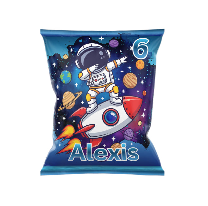 Astronaut Birthday Party custom Chip bags and party favors