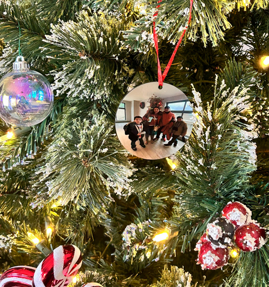 Personalized ornaments, puzzles and backpack tags.