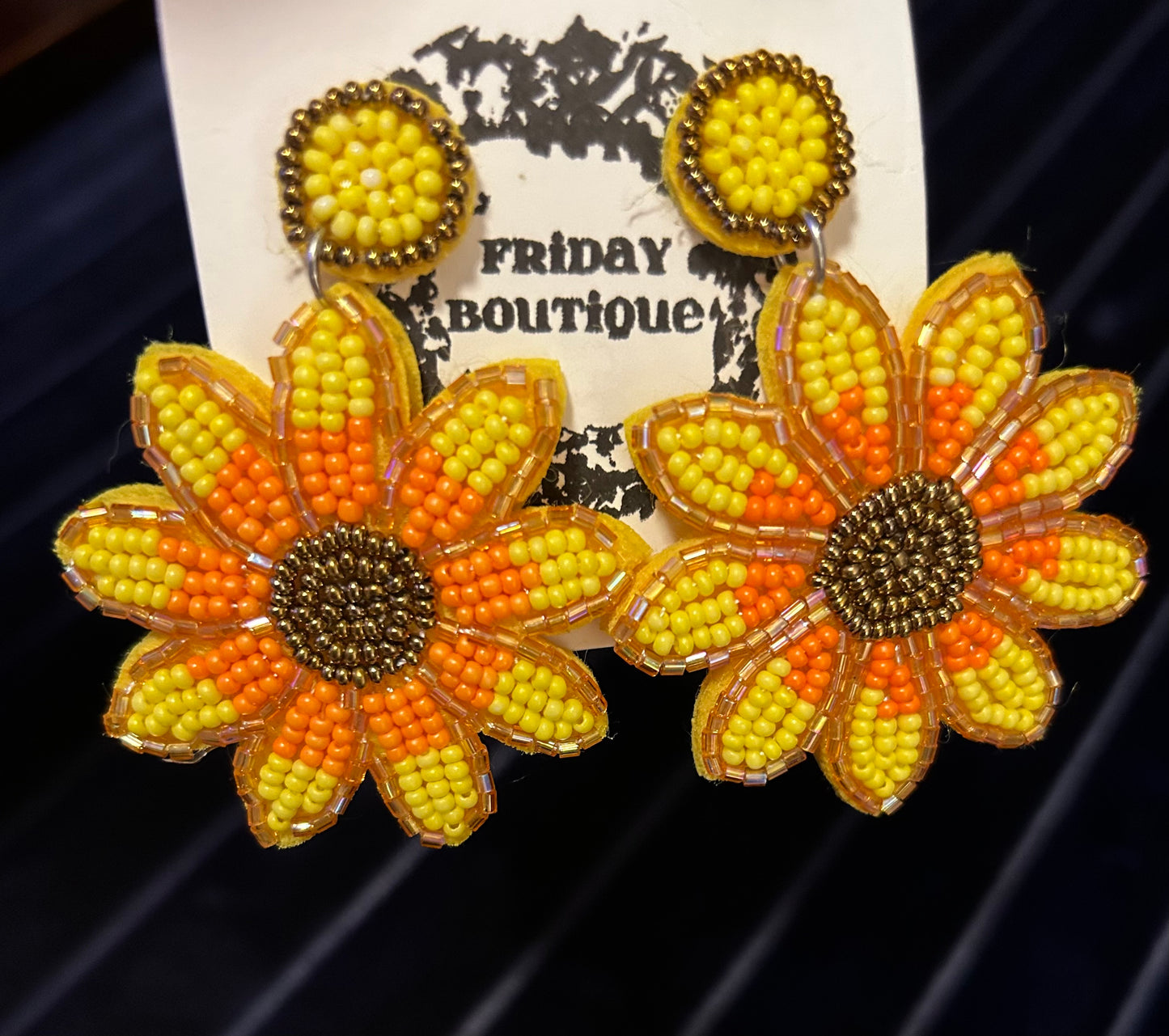 Beaded Flower Earrings