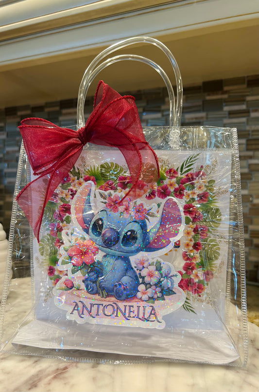 Clear birthday party goodie bags  12pcs