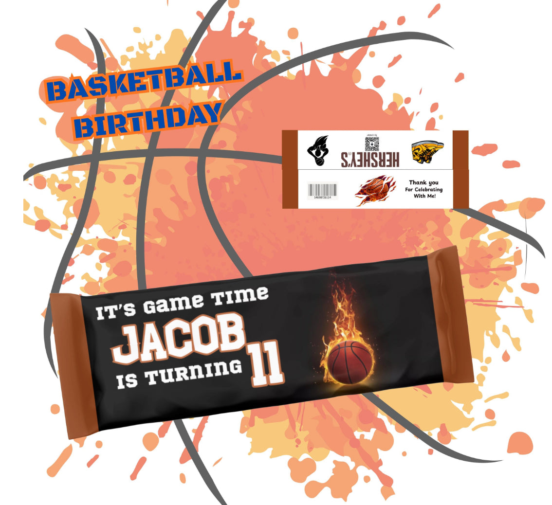 Sports Birthday Party Favors Chips Bags and Chocolate labels