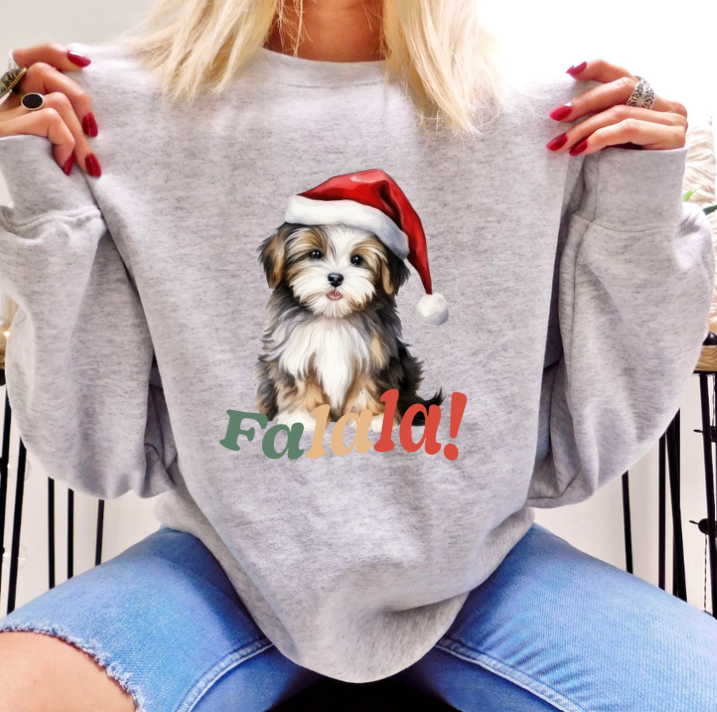 Christmas cute Dog Crewneck