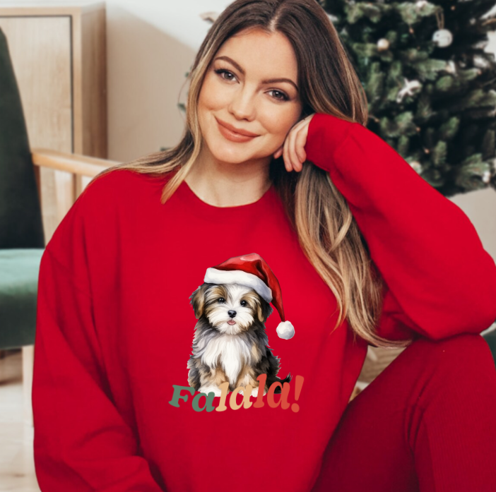 Christmas cute Dog Crewneck