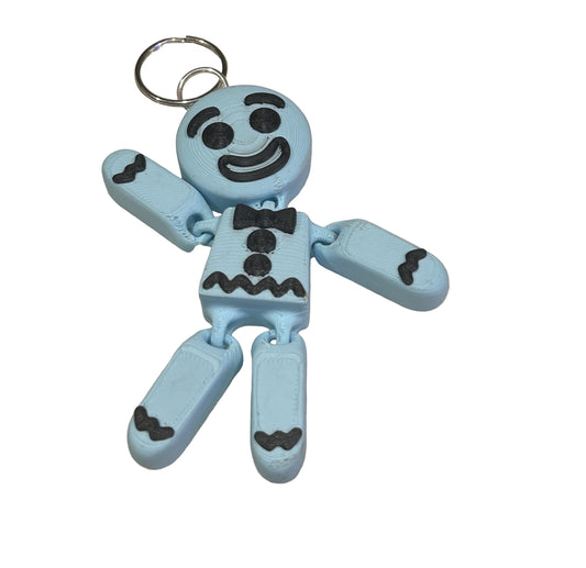3D printed Gingerbread Man keychain fidget