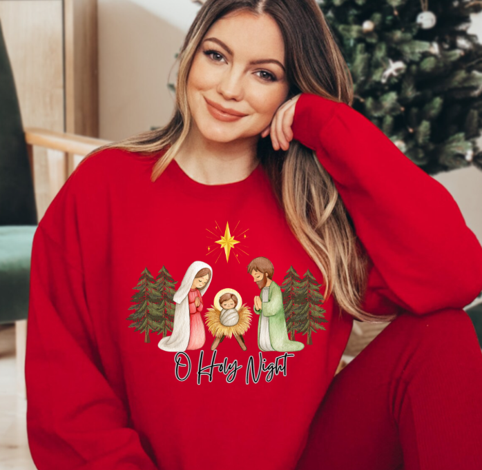 NATIVITY O HOLY NIGHT SWEATSHIRT